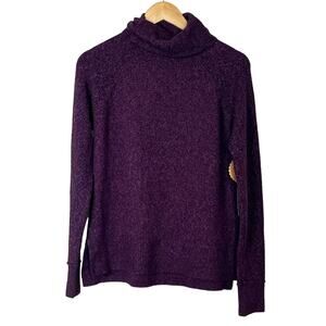 TAHARI Purple Knit Turtleneck Long Sleeve Sweater NWT Top Soft Winter Fall XS